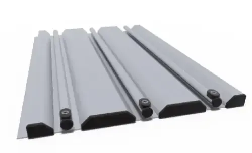 Eleganta bågformade pooltak med extra starka profiler i silver aluminium