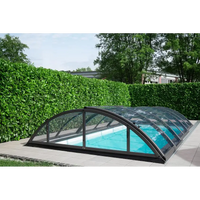 Moderat pooltak Klasik 4×8 med klar kanalplast och extra starka profiler