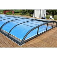 Pooltak NIVO KIT 860MS WIDE 4×8 med okrossbar polykarbonat och sidodörr