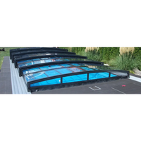 Pooltak Special 3x6 med antracit ram och klarplastpaneler