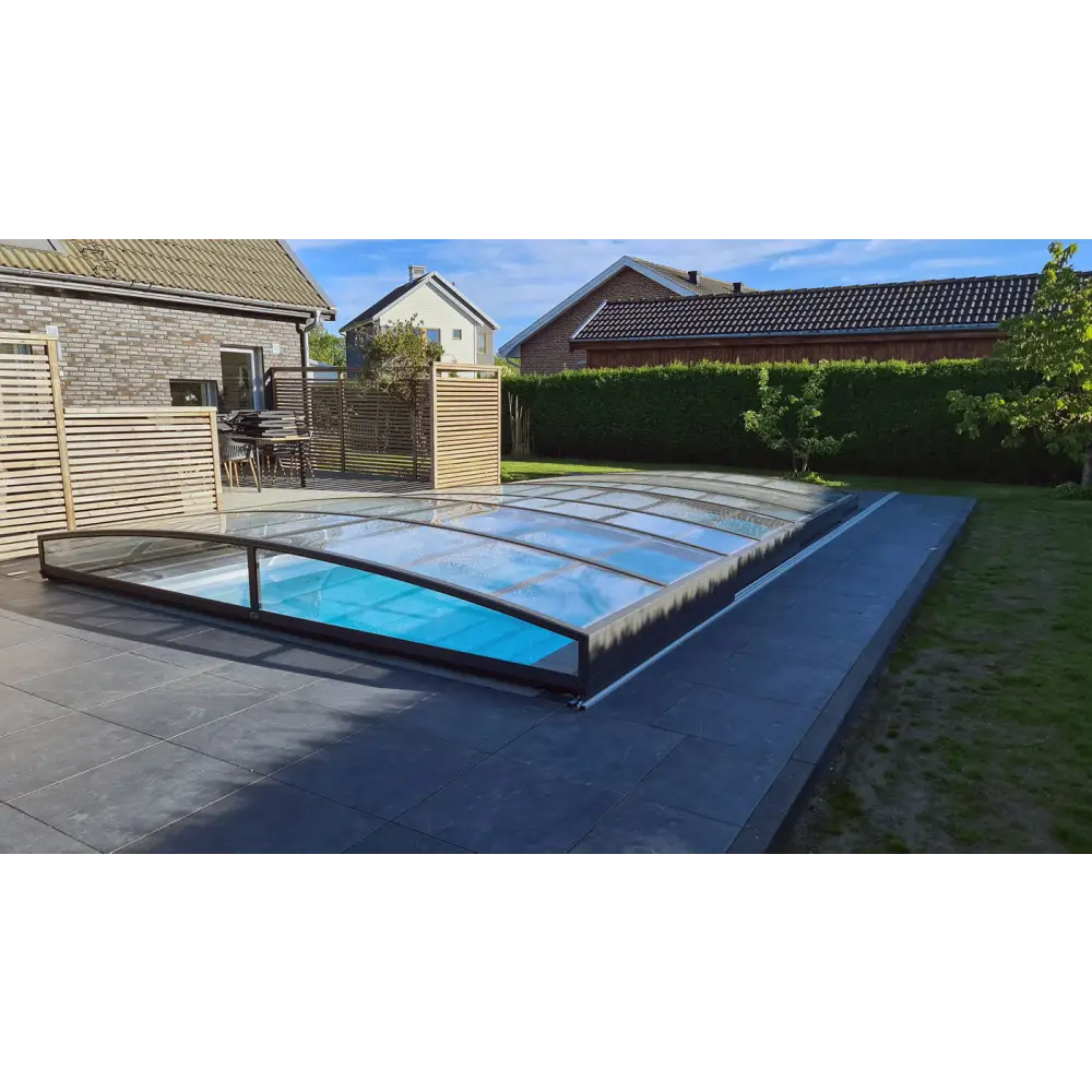 Modern pooltak ena sidan Pooltak Sydney 3.5×8 antracit