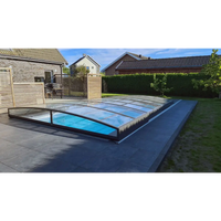 Modern pooltak ena sidan Pooltak Sydney 3.5×8 antracit