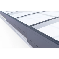 Modern grå aluminium Pooltak Sydney 4,5×8 antracit skylight panel
