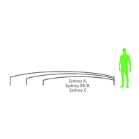 Minimalist svart linjeteckning av Pooltak Sydney sittplatser med grön figur