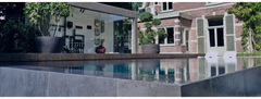 Modern ovanmark PP pool med infinitykant och 20mm skimmer