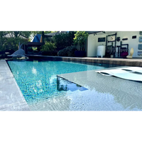 Klar blå Ovanmark PP pool 4x8x1,5m med 20mm skimmer och modern design