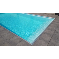 Pooltime Exklusiv 12mm PP pool med turkost vatten i rektangulär form