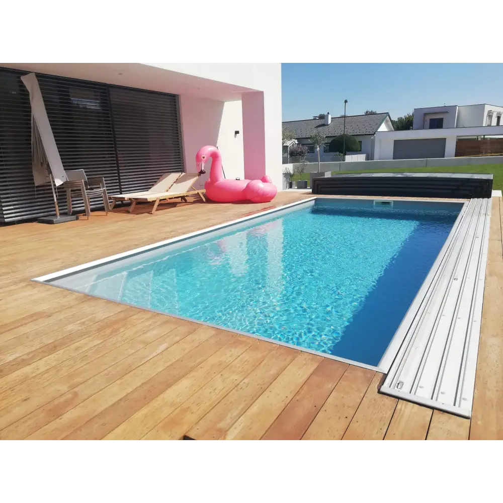 Ljusrosa uppblåsbar flamingo för Pooltime Exklusiv 12mm PP pool 4x12x1,5m