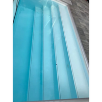 Pooltime Exklusiv 12mm PP pool 4x12x1,5 m med klarblått vatten och banlinjer