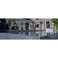 Pooltime Exklusiv Infinity: modern infinity-edge pool med stenkanter