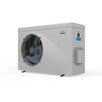 Pahlen Calidi XP10 utomhuspoolvärmepump med rund fläktgaller och digital display