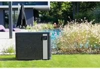Zodiac Z260iQ MD5 13kW svart rektangulär poolvärmare med svart texturerad design och silver kontrollpanel