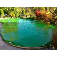 Grön pooltäckning Rolltop för 3,5×7 pool inkl handenhet