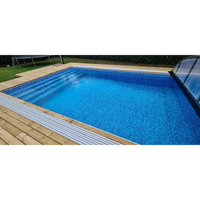 Thermopool Premium Plus med blå mosaik och glaslock