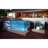 ThermoPP PoolPaket QBig 3×6 blåvit poolfiltreringssystem med synliga komponenter