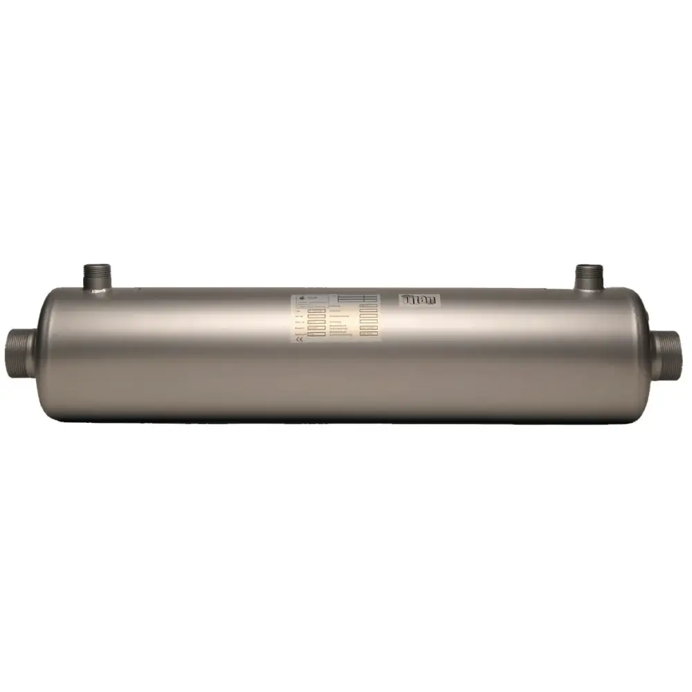 Titan värmeväxlare 60 kW med silver vattenavhärdare för maximal energieffektivitet