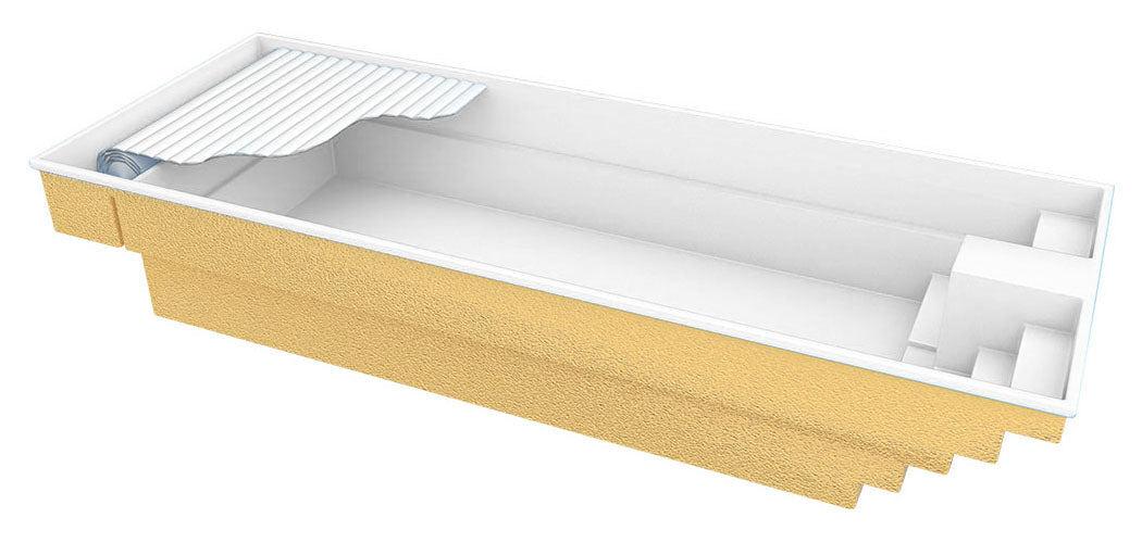 Glasfiberpool Trinidad 9,70m x 3,70m x 1,60m