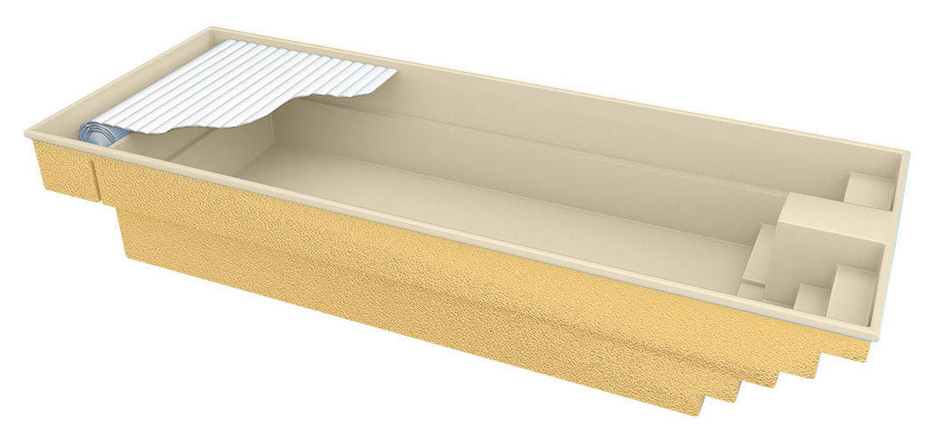 Glasfiberpool Trinidad 9,70m x 3,70m x 1,60m