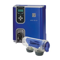 Zodiac EXO iQ Low Salt Saltklorinator med blå Zephyr IXQ vattenfilter