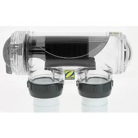 Zodiac EXO iQ saltklorinator med klar plastfilter och Zoback-logga