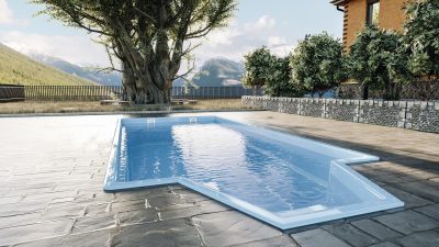 Glasfiberpool Grenada 600 6,00m x 3,00m x 1,52m